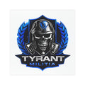 Tyrant Militia Skull Car Magnet — Blue Tactical Emblem