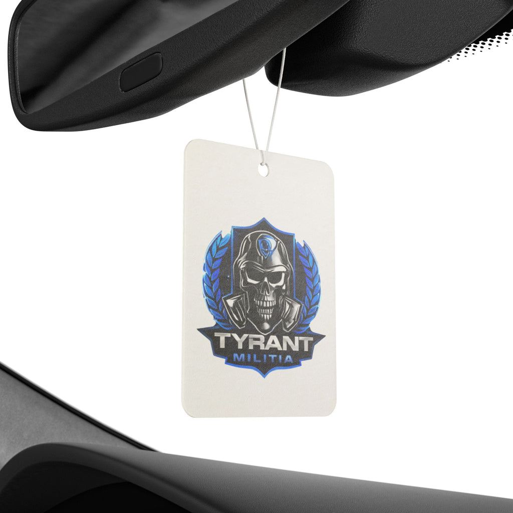 Car Air Freshener — "Tyrant Militia" Skull Emblem Scented Air Freshener