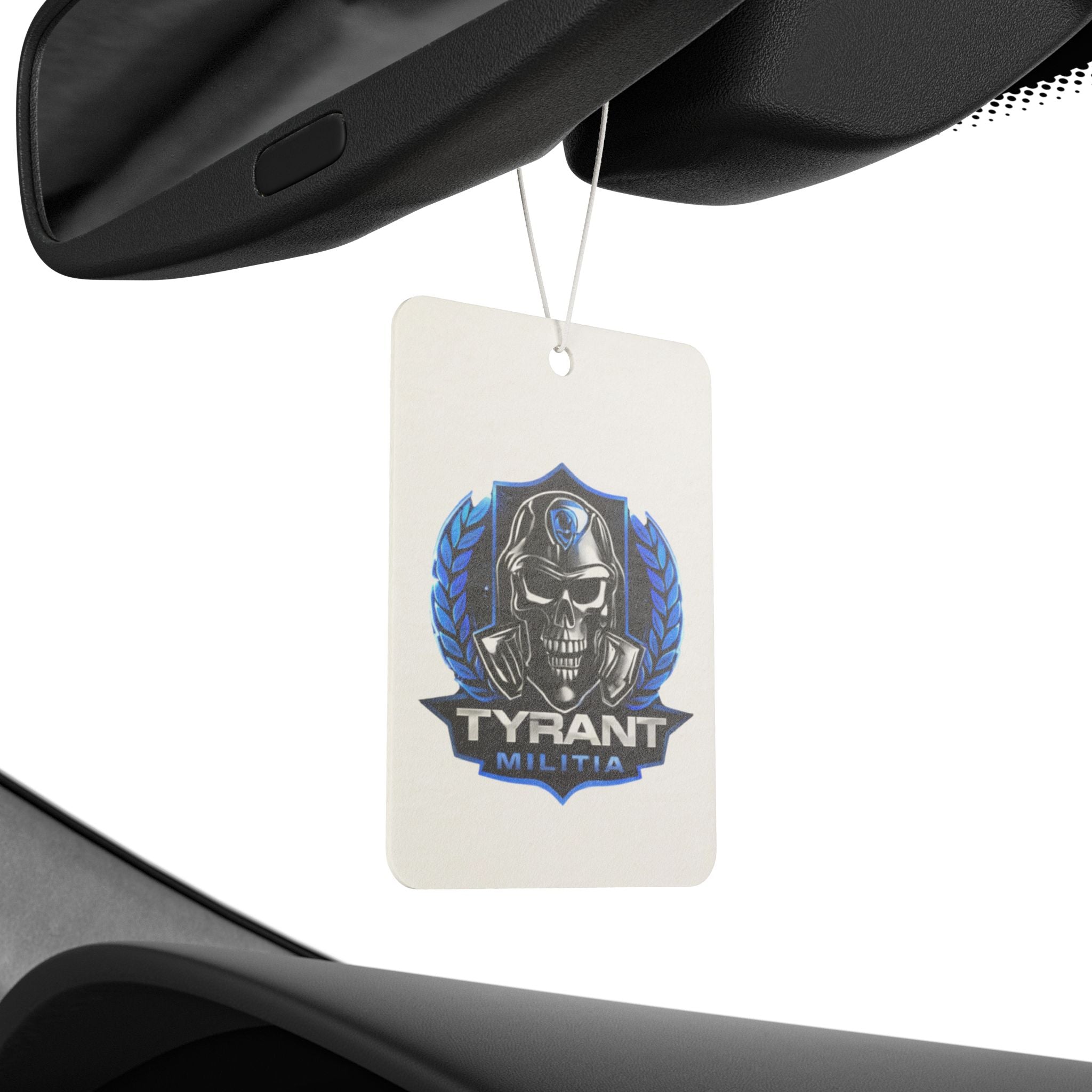 Car Air Freshener — "Tyrant Militia" Skull Emblem Scented Air Freshener