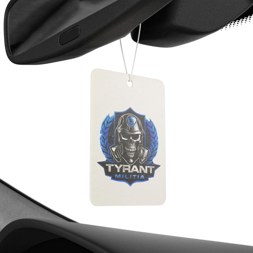 Car Air Freshener — "Tyrant Militia" Skull Emblem Scented Air Freshener