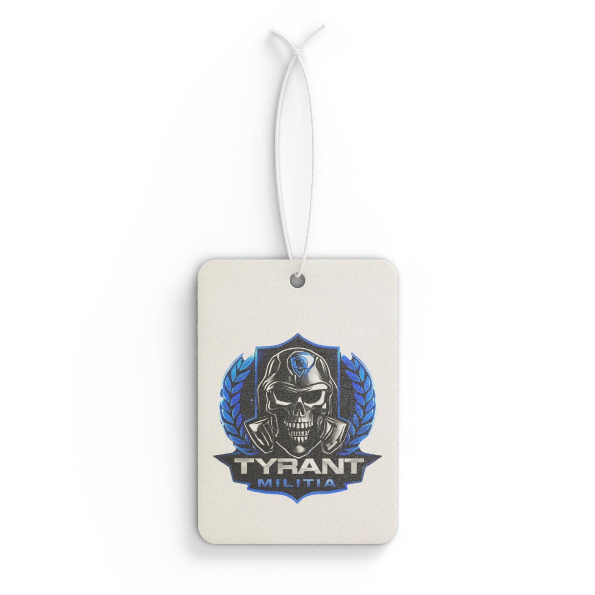 Car Air Freshener — "Tyrant Militia" Skull Emblem Scented Air Freshener