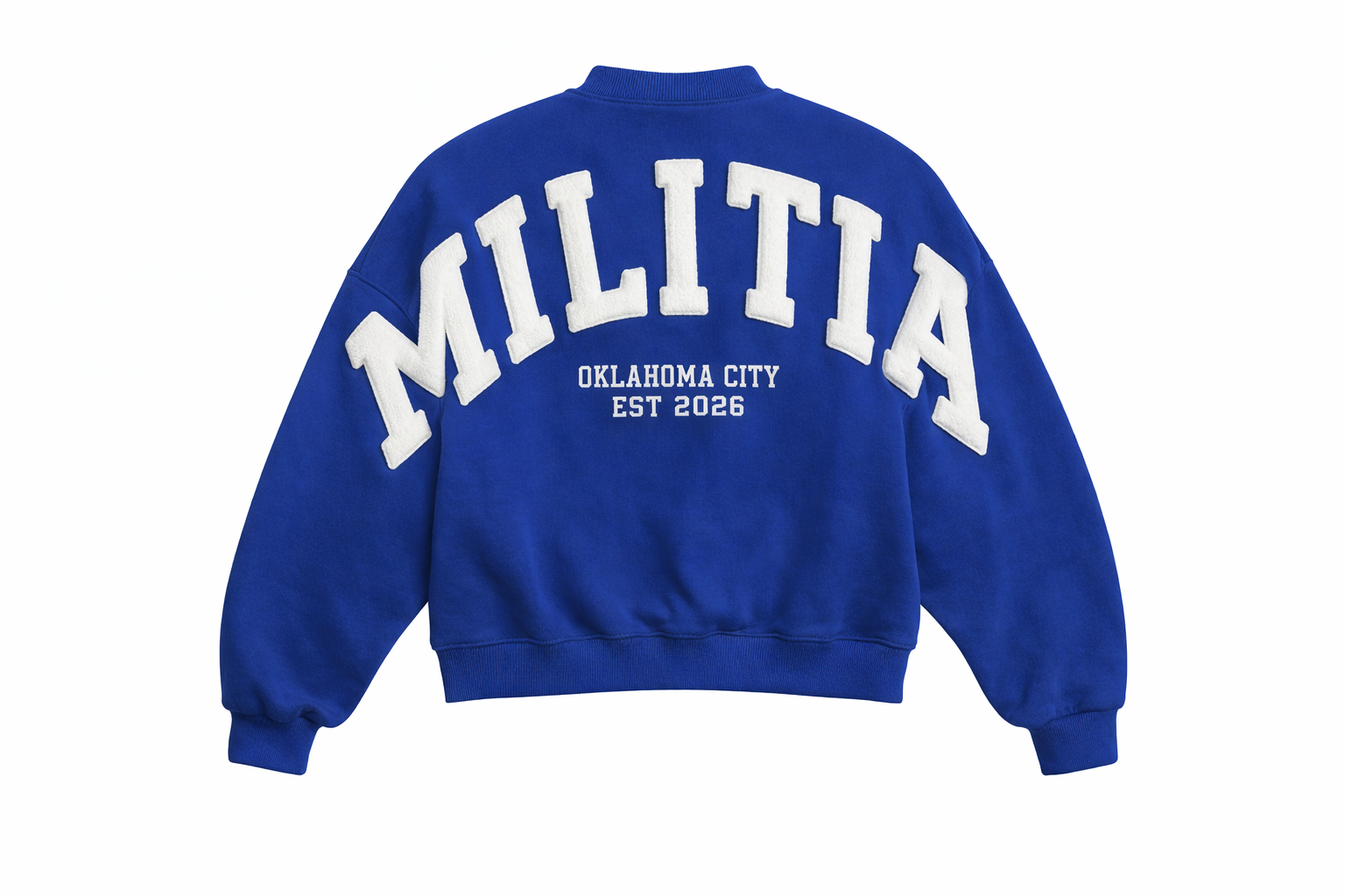 “MILITIA” Over-Sized Crewneck